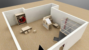 Planung Kita-Gruppenraum "Rollenspiel" © Hand in Hand-Werk gGmbH